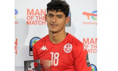 محمد الضاوي افضل لاعب في مباراة تونس وزامبيا