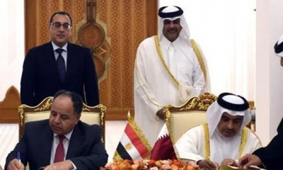 مصر وقطر توقعان اتفاقية لمنع الازدواج الضريبي
