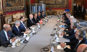 الرئيس الإيطالي يستقبل قيس سعيد بقصر كيرينالي الرئاسي