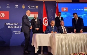 توقيع مذكرة تفاهم بين منظمة الأعراف وغرفة الصناعة والتجارة بالمجر لتطوير العلاقات التجارية والإقتصادية