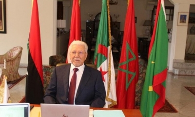 الأمين العام لاتحاد  المغرب العربي بستقبل رئيسة الشبكة الدولية للنساء الرائدات