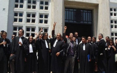 اعتصام في مقر الهيئة الوطنية للمحامين والأمن يتدخل