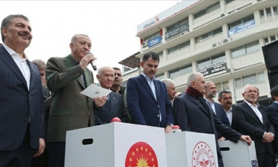 أردوغان يضع حجر أساس لـ4 مستشفيات في مدينة  "هطاي" المتضررة من الزلزال
