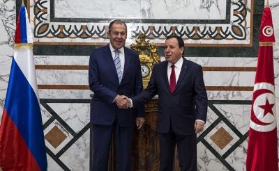 وزير الخارجية الروسي سيرغي لافروف في زيارته لتونس :  تأكيد على دعم الانتقال الديمقراطي التونسي وتطوير العلاقات بين البلدين