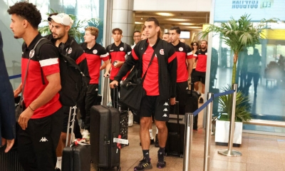 تونس بالزي الأبيض في مواجهة المنتخب المصري