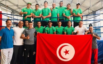 خماسي يمثل المنتخب الوطني العسكري للملاكمة في الألعاب العالمية