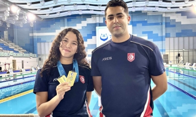 كأس العالم للسباحة بالزعانف الامارات أبوظبي انجاز عالمي جديد للبطلة سارة بن أحمد