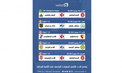 رابطة أبطال افريقيا برنامج النقل التلفزي لمباراة النجم الساحلي والجيش الملكي
