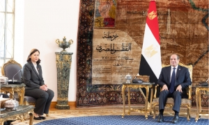 عبد الفتاح السيسي يستقبل رئيسة الحكومة سارة الزعفراني