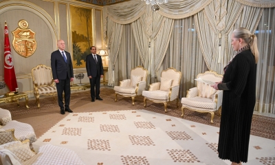 رئيس الجمهورية يتسلم أوراق اعتماد سفراء جدد غير مقيمين بتونس