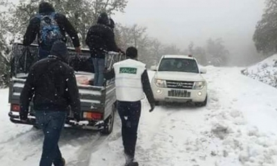 فرقة الحماية المدنية بعين دراهم: انزلاق سيارة جراء تساقط الثلوج