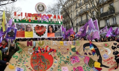 25 ألف متظاهر في باريس إحياءا لذكرى ناشطات كرديات قُتلن سنة 2013