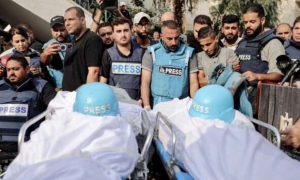 نقيب الصحفيين الفلسطينيين يدعو صحفيي العالم لنقل واقع الابادة في غزة