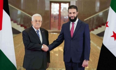الرئيس السوري يستقبل نظيره الفلسطيني بدمشق