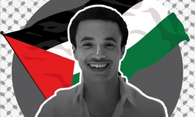 بالزغاريد والاعلام الفلسطينية :  ‎تشييع جثمان شهيد العلم الفلسطيني الطالب فارس خالد