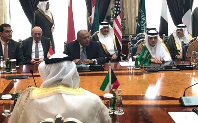 بحضور وزير خارجية امريكا ووزراء خارجية الدول الأربع :  محادثات صعبة لتخفيف حدة الأزمة الخليجية