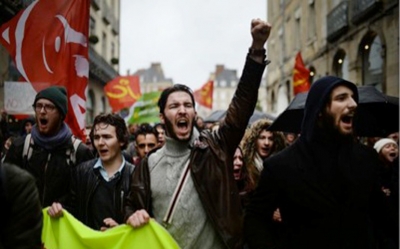 النقابات ومنظمات الشباب الفرنسي مجندة ضد قانون الشغل الجديد