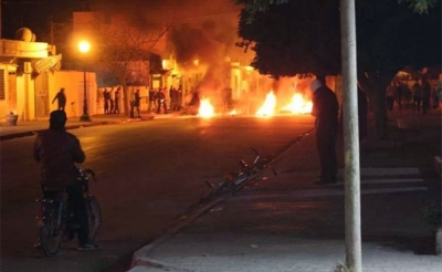 في تواصل التحركات الليلية:  مواجهات مع الأمن ...اضرار بالممتلكات ...وتدخل للجيش