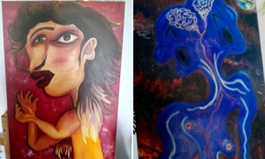 الفنانة زينب الغول تطرح الأسئلة الفلسفية في الفنون التشكيلية