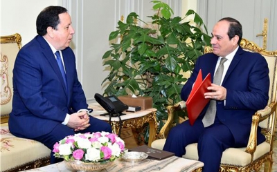 الجهيناوي يسلم الرئيس المصري دعوة للقدوم الى تونس