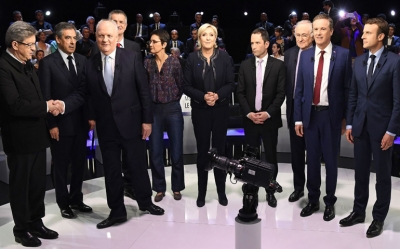 في أول مناظرة تلفزيونية بين كلّ المرشحين للرئاسة الفرنسية:   منافسة محتدمة وجدل واسع حول بقاء فرنسا في الاتحاد الأوروبي