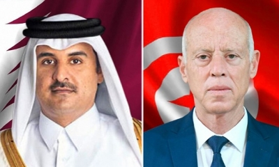 مكالمة هاتفية بين سعيد وأمير دولة قطر
