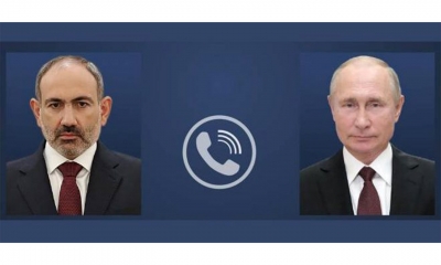 رئيس وزراء أرمينيا يبحث هاتفيا مع الرئيس الروسي الوضع في ناغورنو كاراباخ