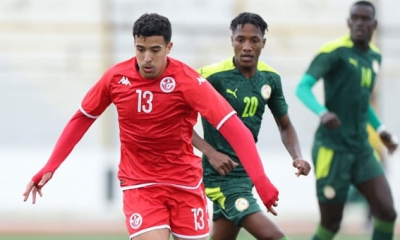 منتخب تونس اواسط متاخر امام السنغالي