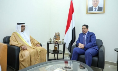 وزير خارجية اليمن يبحث مع سفير الإمارات جهود تمديد الهدنة