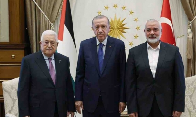 تركيا ...اردوغان يستقبل محمود عباس واسماعيل هنية في أنقرة