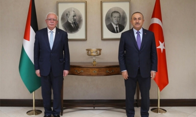 وزير خارجية فلسطين يبحث مع نظيره التركي الانتهاكات الإسرائيلية