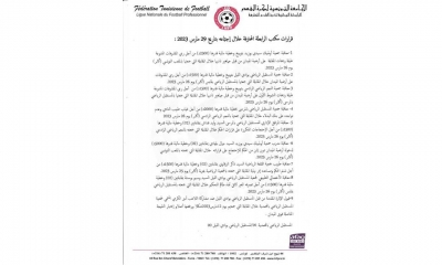 عقوبات مكتب الرابطة