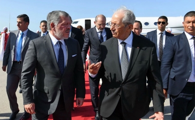 رئيس الجمهورية محمّد الناصر يستقبل جلالة الملك عبد الله الثاني ابن الحسين